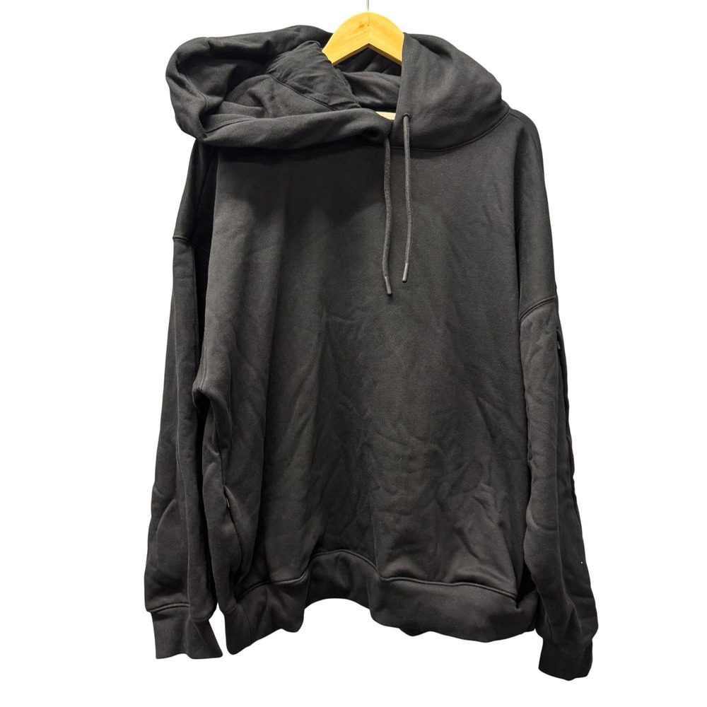 Gap x Béis Hoodie Womens L Black Heavyweight Travel Pullover + Neck Pillow